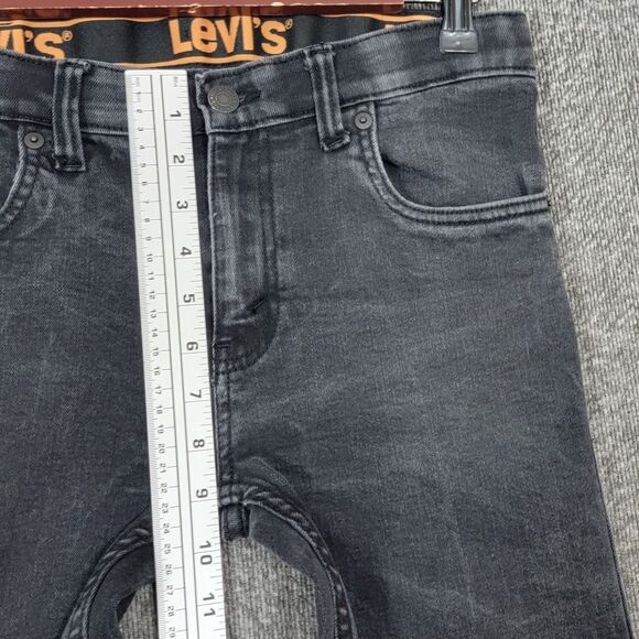 Levis 510 Jeans Boys 16 Regular 28x29* Black Skinny Elastic Adjustable Waist - Picture 4 of 13